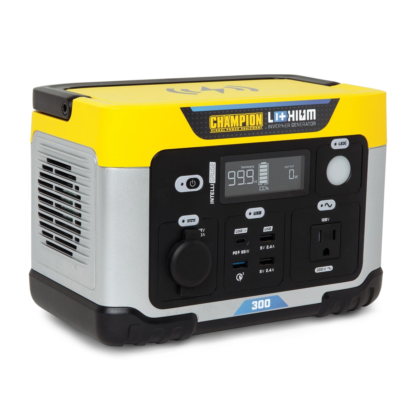 Champion Power Equipment 285-Wh Lithium-Ion Solar Generator Backup Battery 300-Watt Portable Power Station 201188