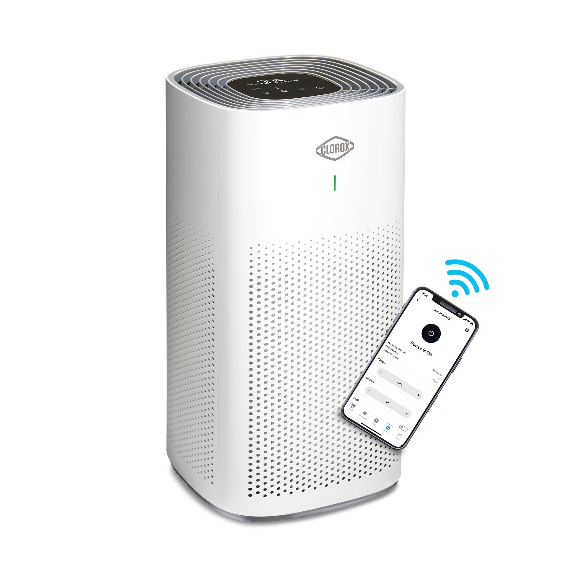 Clorox 4-Speed Smart White True HEPA Air Purifier ENERGY STAR (Covers, 1500-sq ft) 11011