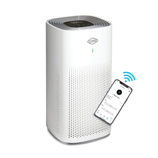 Clorox 4-Speed Smart White True HEPA Air Purifier ENERGY STAR (Covers, 1500-sq ft) 11011