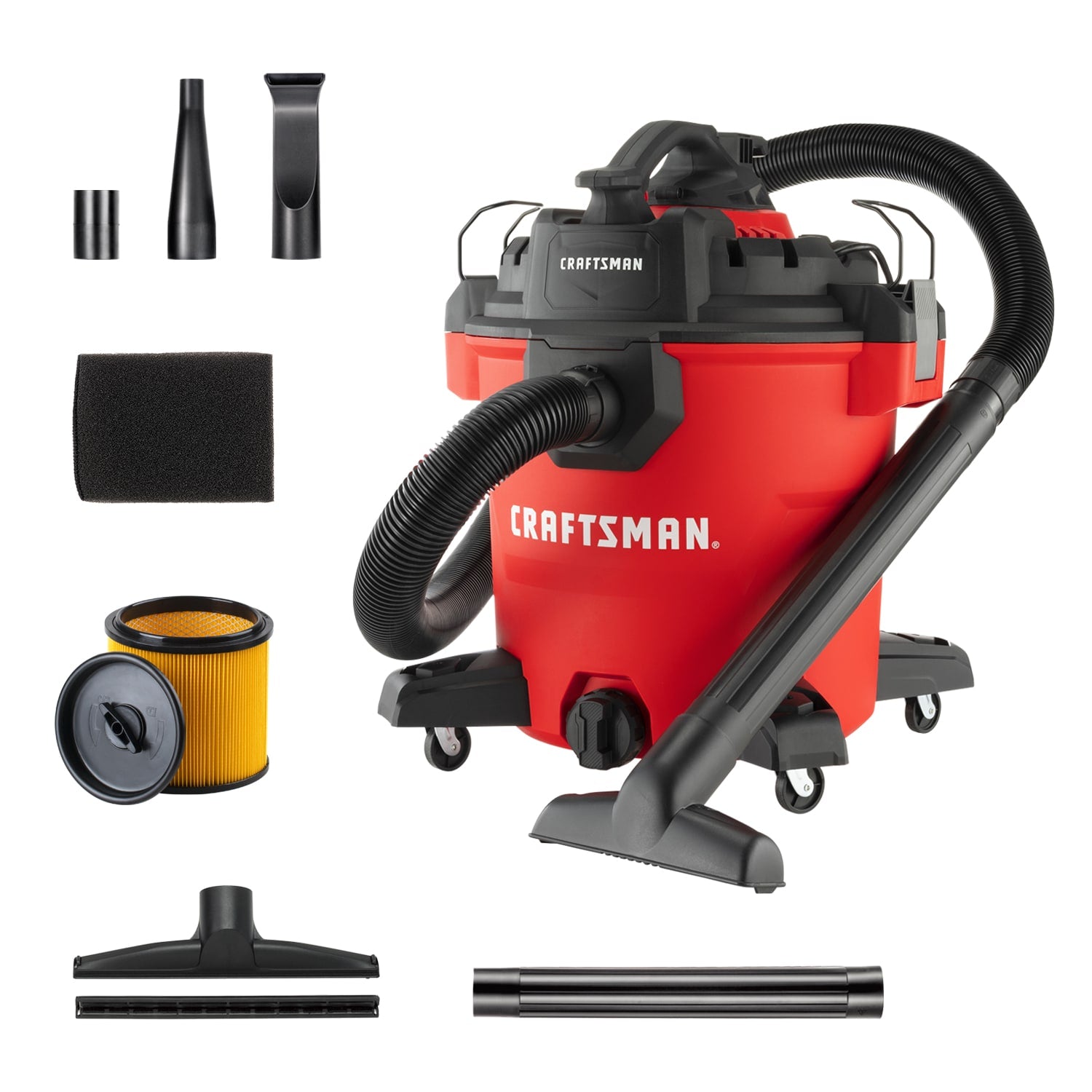 CRAFTSMAN Detachable Blower 12-Gallons 6-HP Corded Wet/Dry Shop Vacuum with Accessories Included CMXEVCVVBVCM12