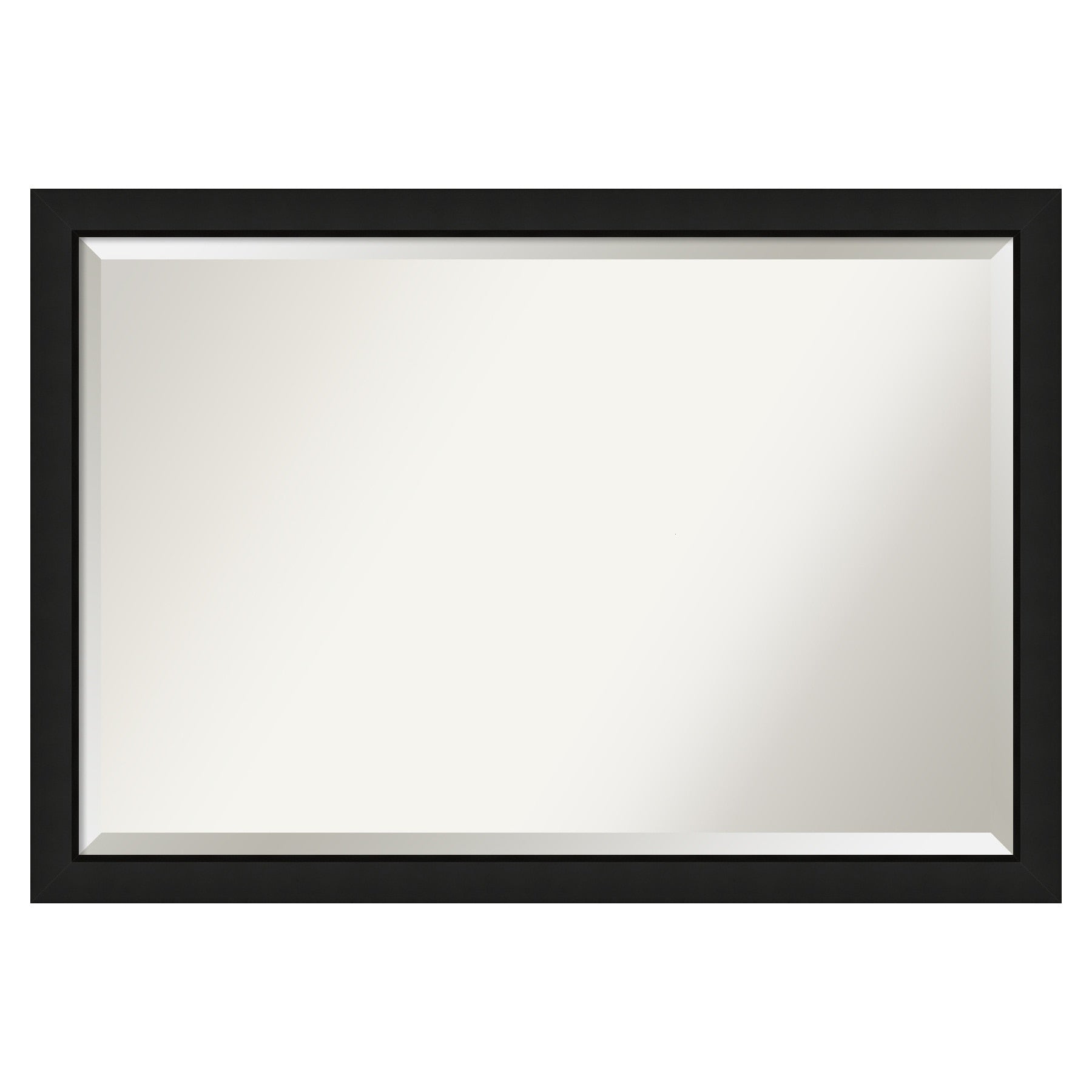 Amanti Art Midnight Black Narrow Frame 39.25-Inches W x 27.25-Inches H Rectangle Midnight Black Narrow Framed Vanity Mirror
