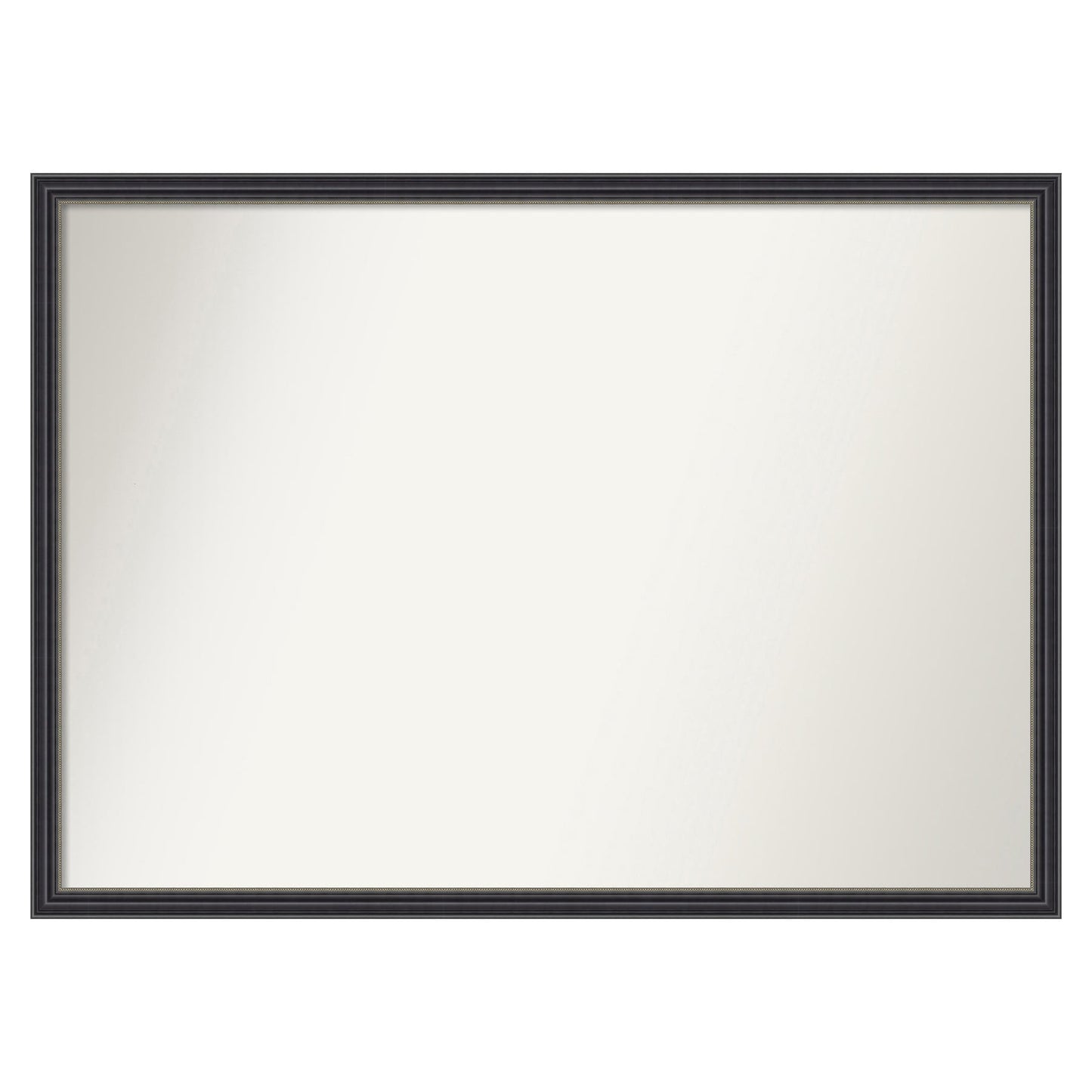 Amanti Art Stylish Black Frame 40-Inches W x 29-Inches H Rectangle Stylish Black Framed Wall Mirror