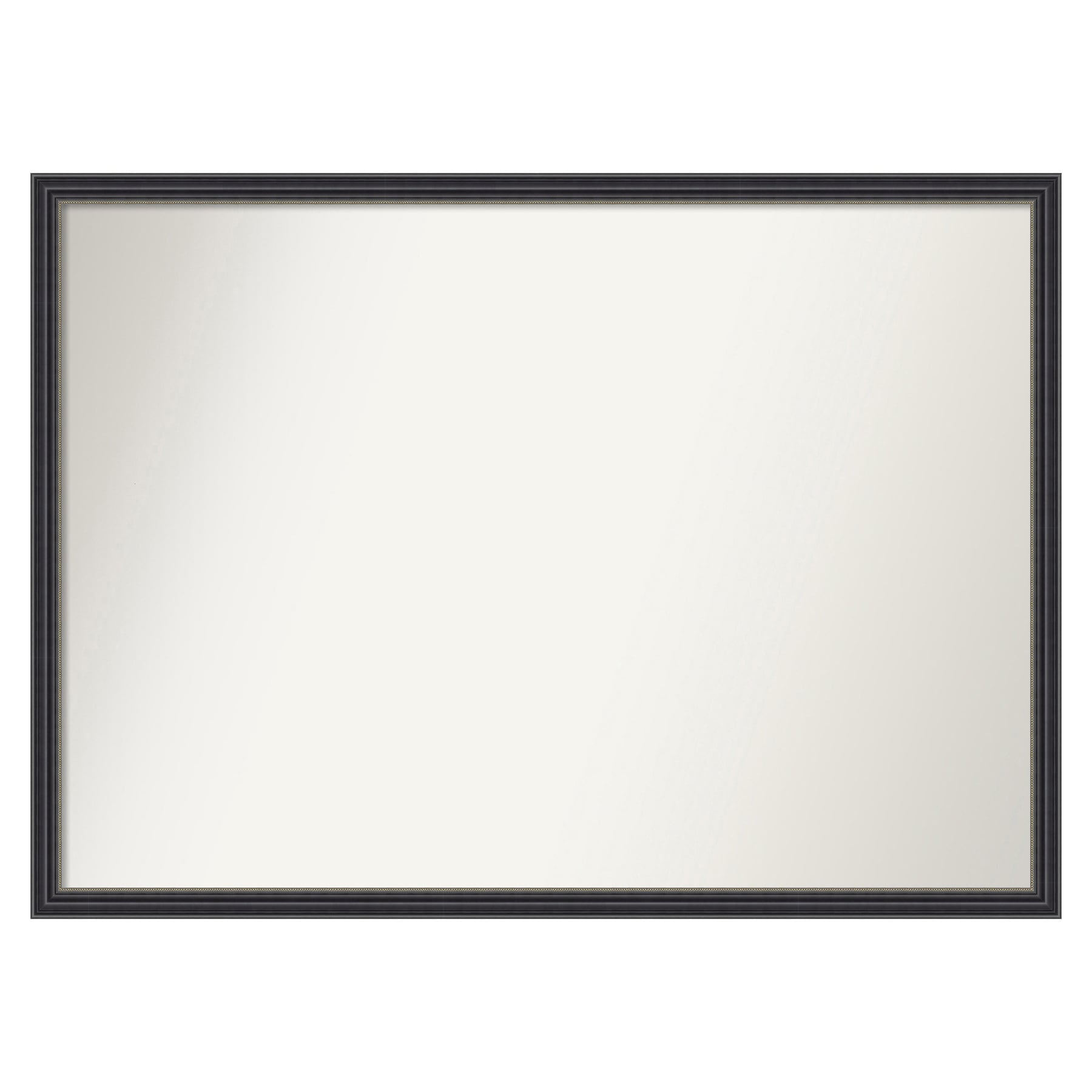 Amanti Art Stylish Black Frame 40-Inches W x 29-Inches H Rectangle Stylish Black Framed Wall Mirror