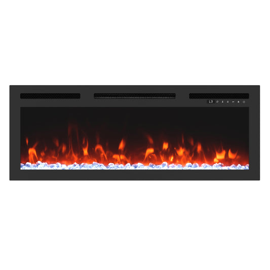 Clihome 36-in W Black Infrared Quartz Electric Fireplace CL-ZHX-36-058