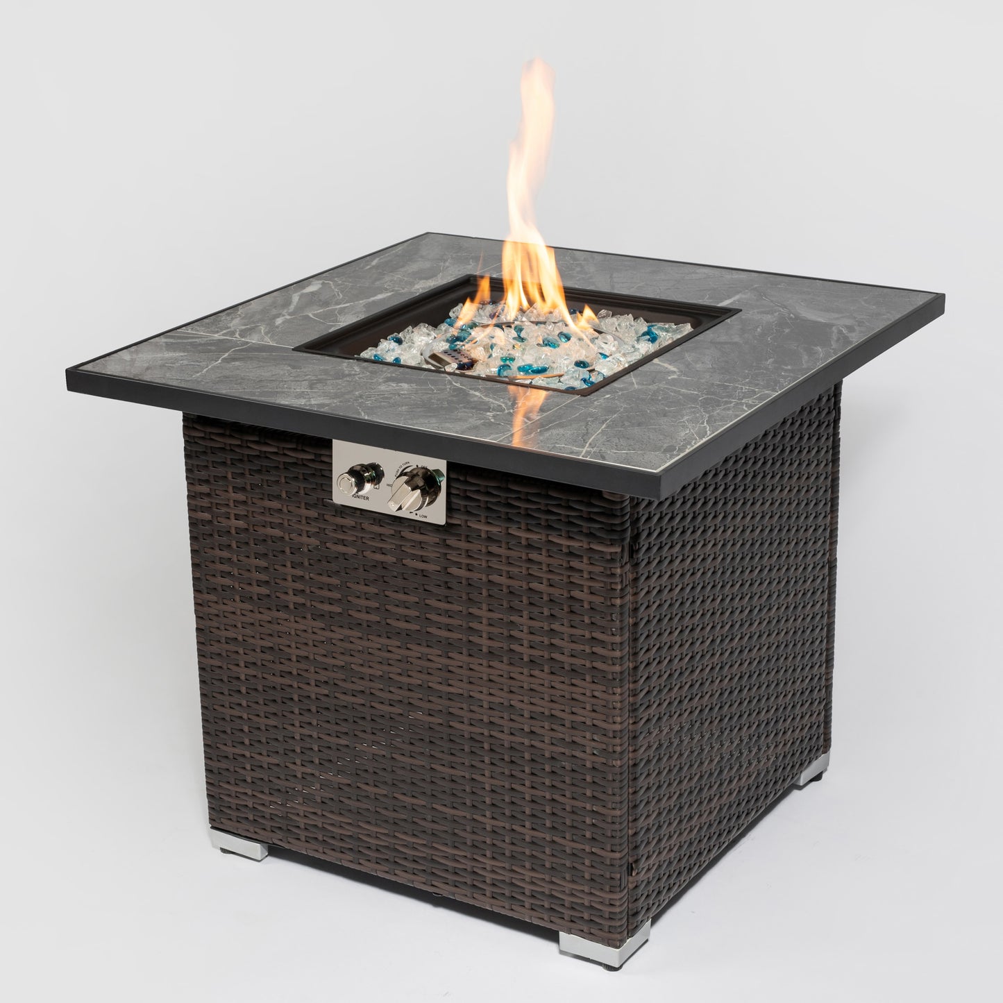 CESICIA 40000 -BTU Espresso Stainless steel Liquid propane Outdoor Fireplace