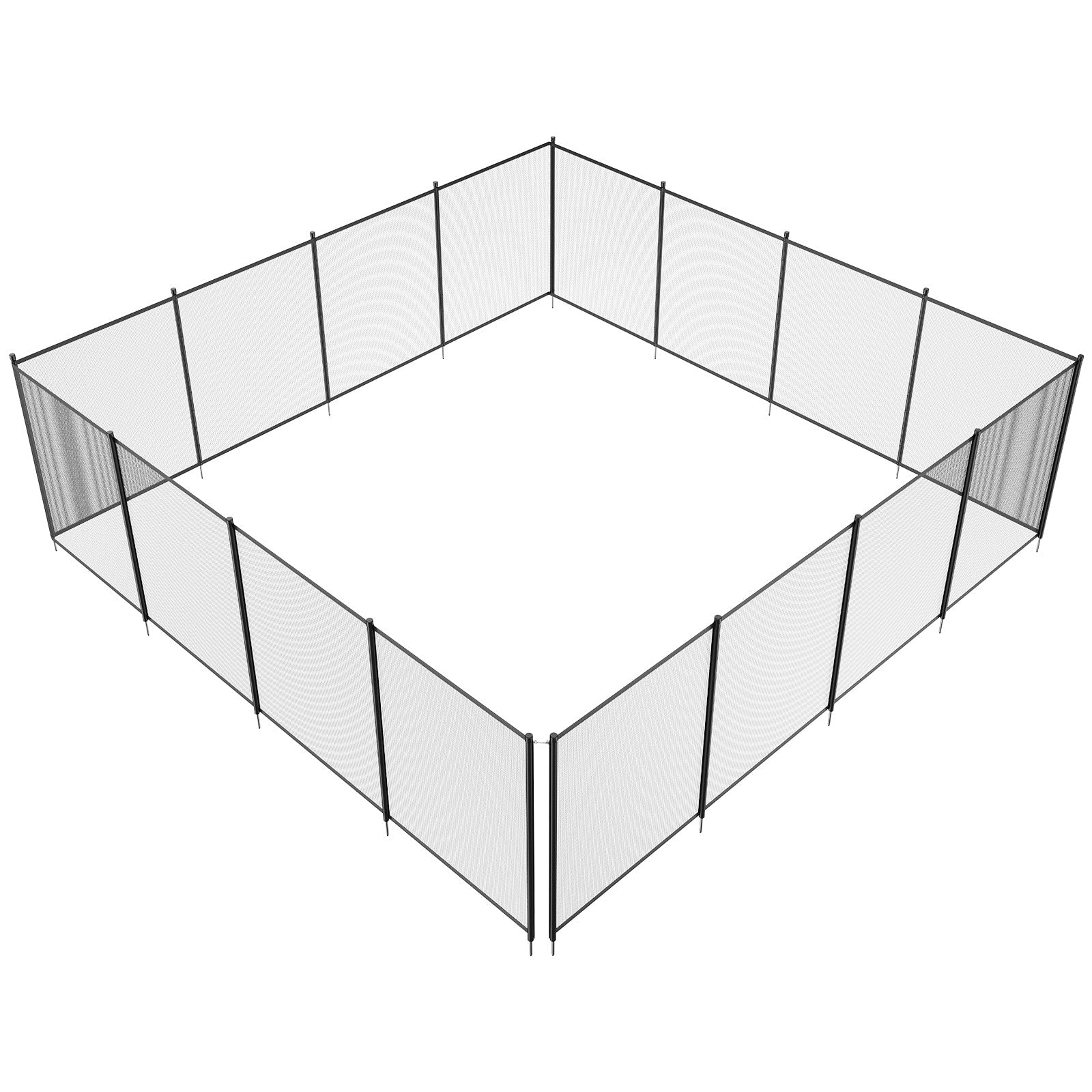 VEVOR 4-ft x 27-ft Black Aluminum Mesh Pool Safety Barrier Panel