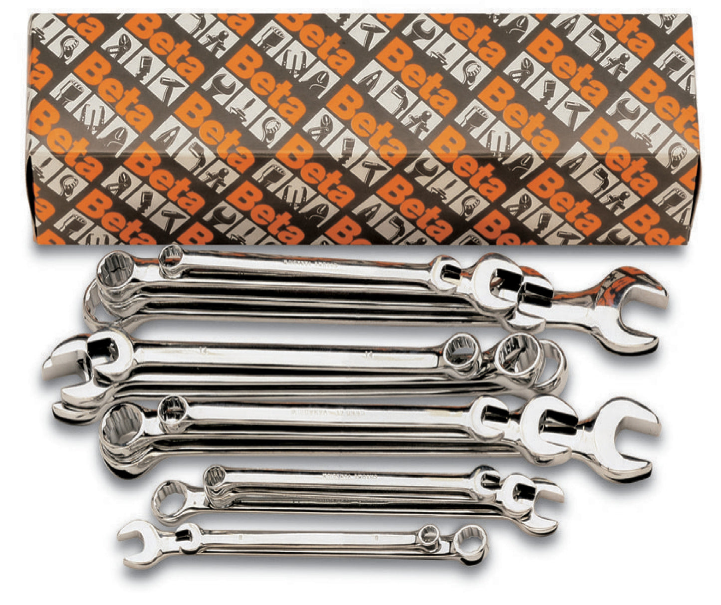 Beta 14-Piece Set 12-point Metric Offset Combination Wrench 420551