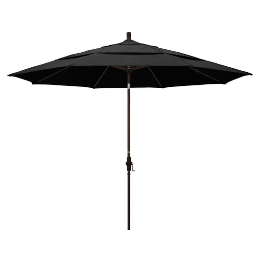 California Umbrella 11-Feet Aluminum Black Market Patio Umbrella
