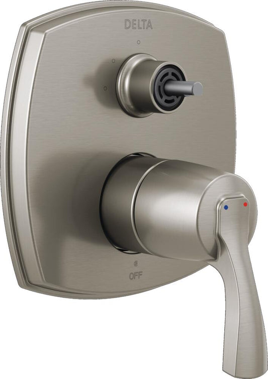 Delta Stryke Lumicoat Stainless 4.56-Inches Universal Bathtub/Shower Pressure balance trim 0.5-Inches -ID