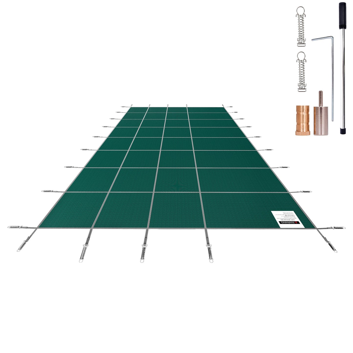 SVOPES 32-ft x 18-ft Pool Safety Cover Polypropylene Leaf safety and winter Rectangle Pool Cover