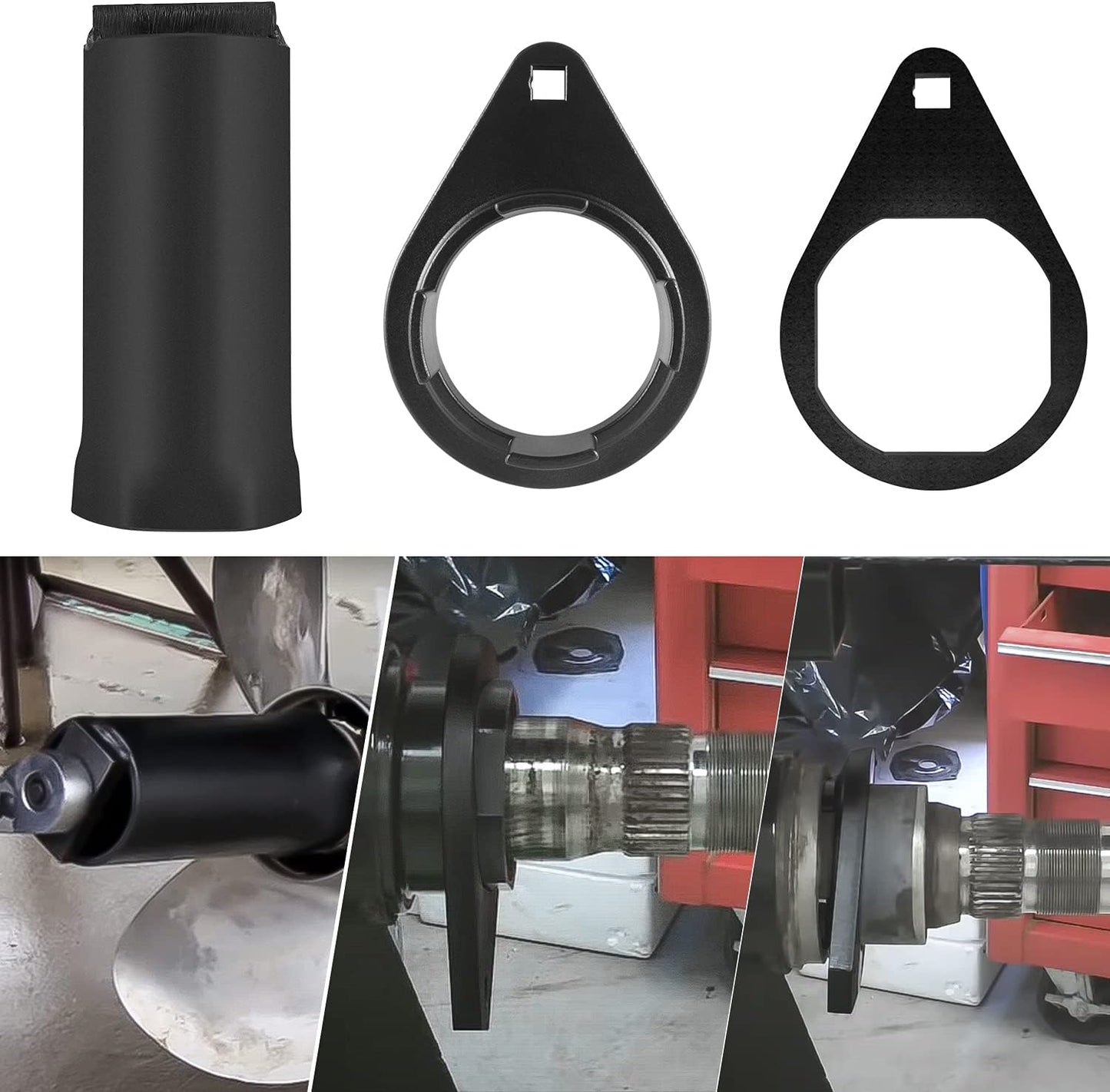 Bonbo Carrier Tool 91-8053741 & Propeller Prop Nut Socket Wrench Tool 91-805457T 1 & Blackhawk Drive Bearing Carrier Tool 91-805374 For Mercruiser Bravo III (3PCS)