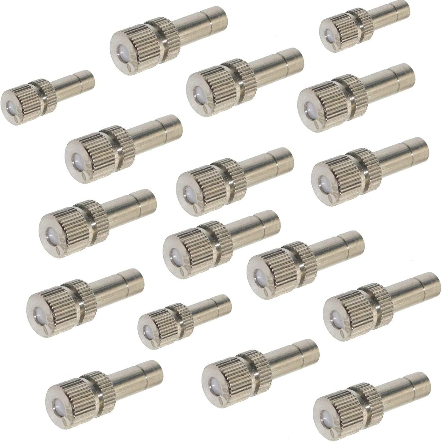 Pfeilzieher 40pcs Brass misting nozzles for Outdoor Cooling System Mister Nozzle atomizing misting Sprayer Fog nozzles for Garden humidification dust Control Landscaping 6mm Size 0 2mm