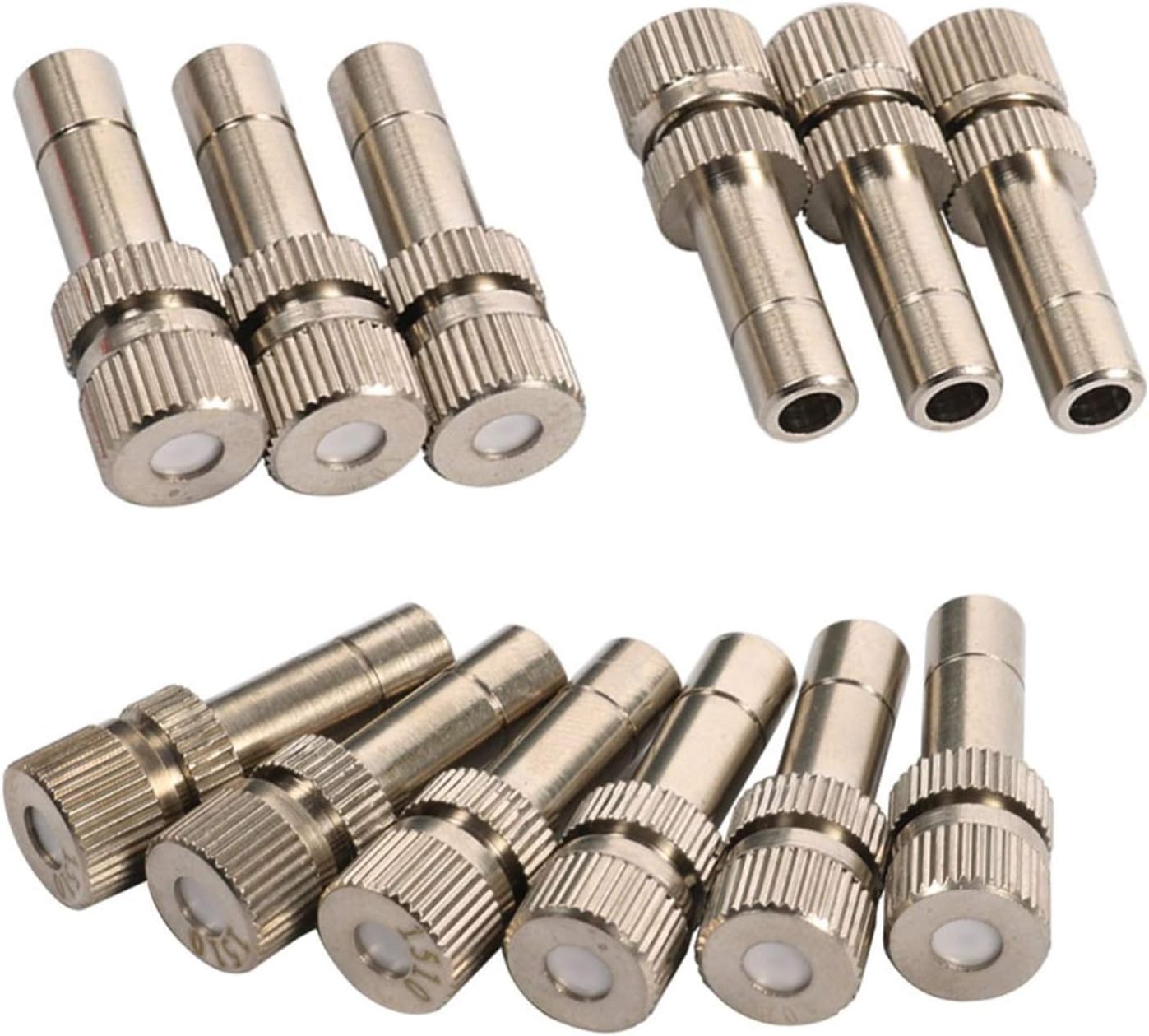 Pfeilzieher 40pcs Brass misting nozzles kit for Cooling System Quick Connect Mister Heads Mister nozzles Fog nozzles for Patio misting System Outdoor Cooling System Garden Water Mister Size 0 3mm