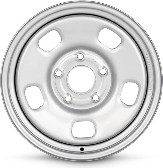 For 2013-2024 Dodge Ram 1500 17 Inch Powder-Coated Silver Steel Rim - OE Direct Replacement - Road Ready Truck Wheel