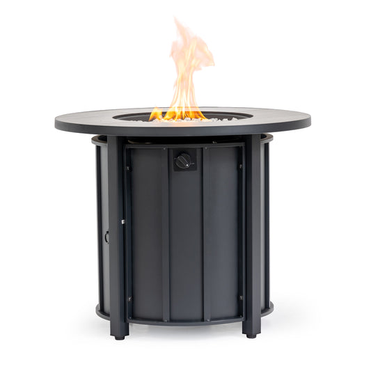 Bybafun 30-in W 50000 Maximum BTUs Steel Round Liquid propane Fire pit
