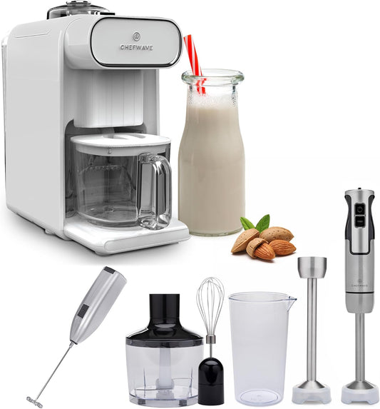 ChefWave Milkmade Non-Dairy Milk Maker with Intermix Hand Blender & Milk Frother (3 Items)
