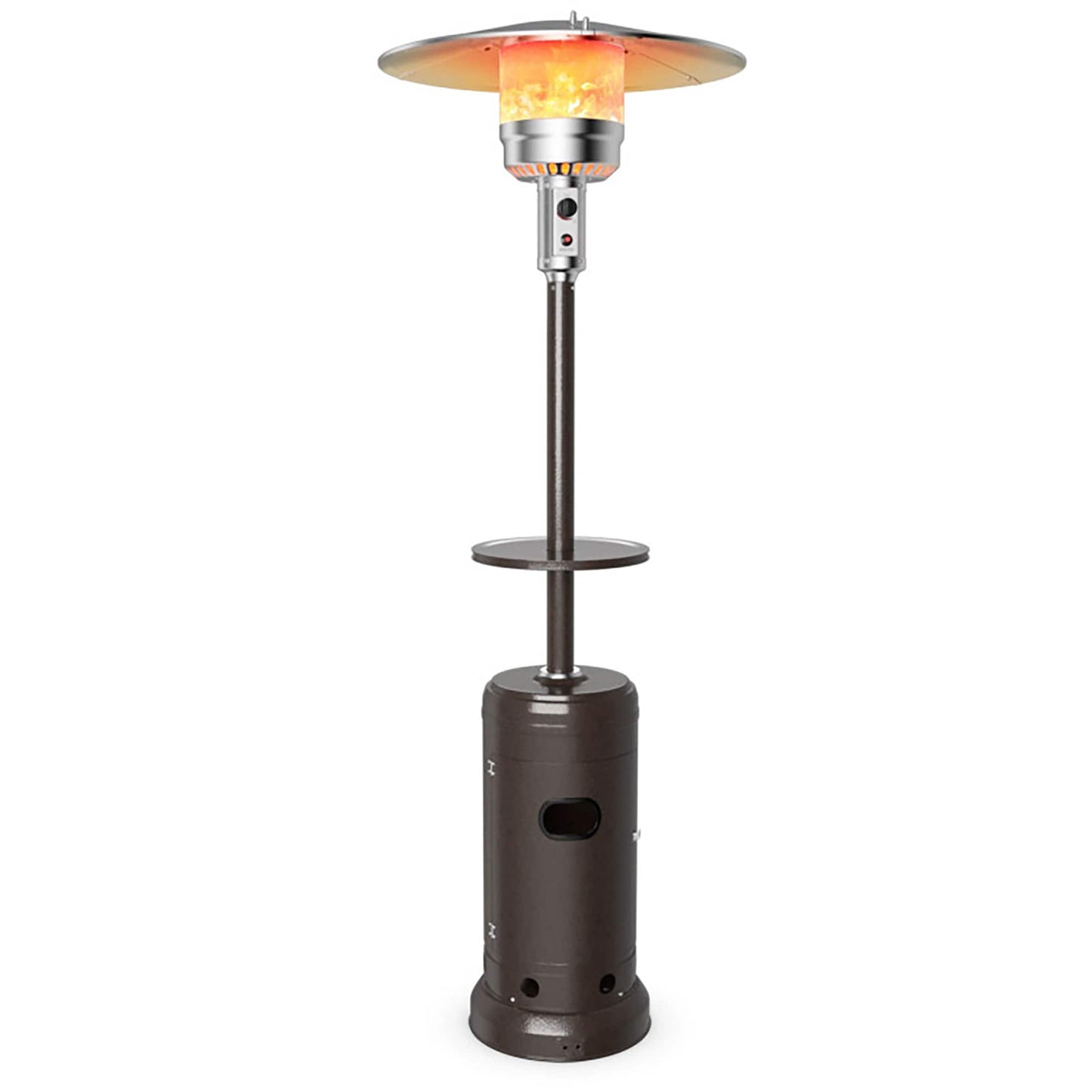 Clihome 48000 -BTU Brown Steel Floorstanding Liquid propane Patio Heater