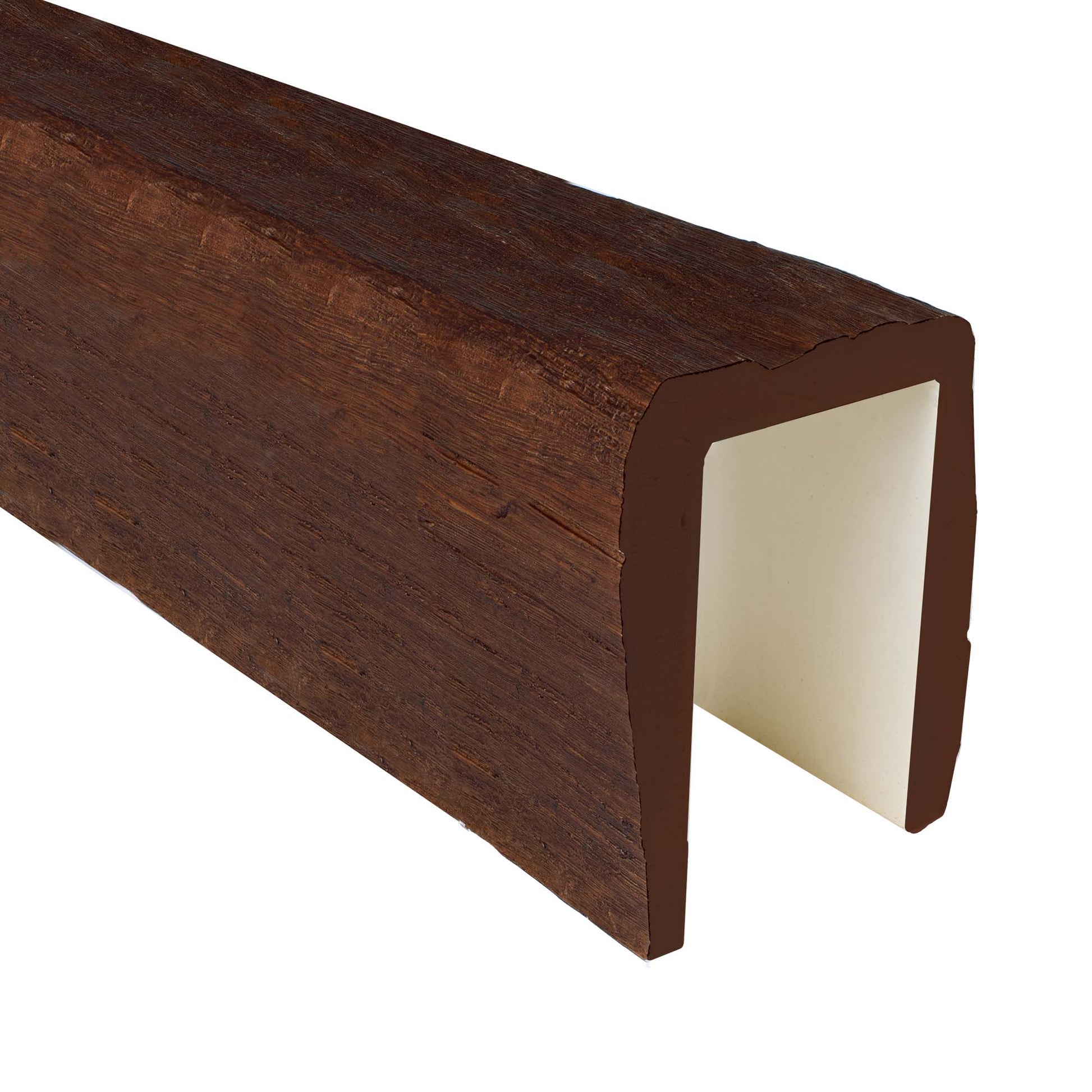 Architectural Products by Outwater 9-in x 9-in x 15-1/2-ft Walnut Finished Polyurethane U-Shaped Decorative Beam