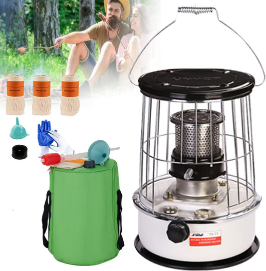 Hiedmeil Kerosene Stove Heater, 6L Outdoor Camping Kerosene Diesel Stove, Portable Fuel Oil, Suitable for Household Heating, Patio Christmas Party Camping Heating,B (A)