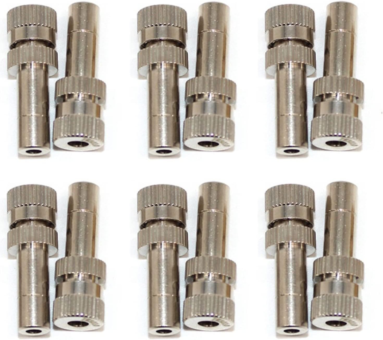 Pfeilzieher 40pcs Brass misting nozzles for Cooling System Low Pressure Mister nozzles fogging Spray Head Fog nozzles 6mm Connection Size 0 2mm