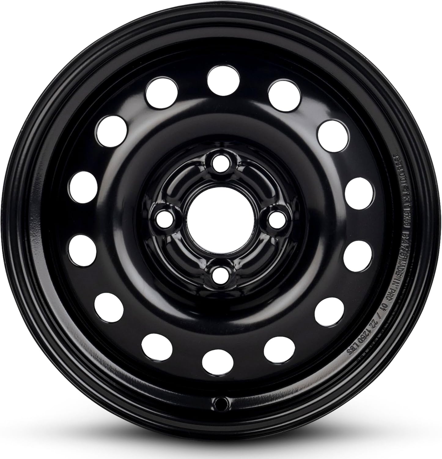 For 2004-2011 Ford Fiesta 15 Inch Painted Black Rim - OE Direct Replacement - Road Ready Car Wheel