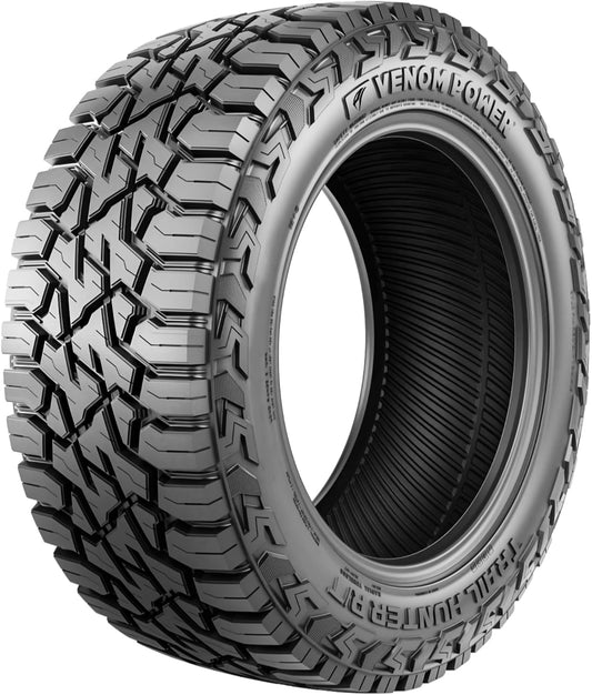 Venom Power Trail Hunter R/T All-Terrain Mud Off-Road Light Truck Radial Tire-LT265/75R16 265/75/16 265/75-16 123/120Q Load Range E LRE 10-Ply BSW Black Side Wall