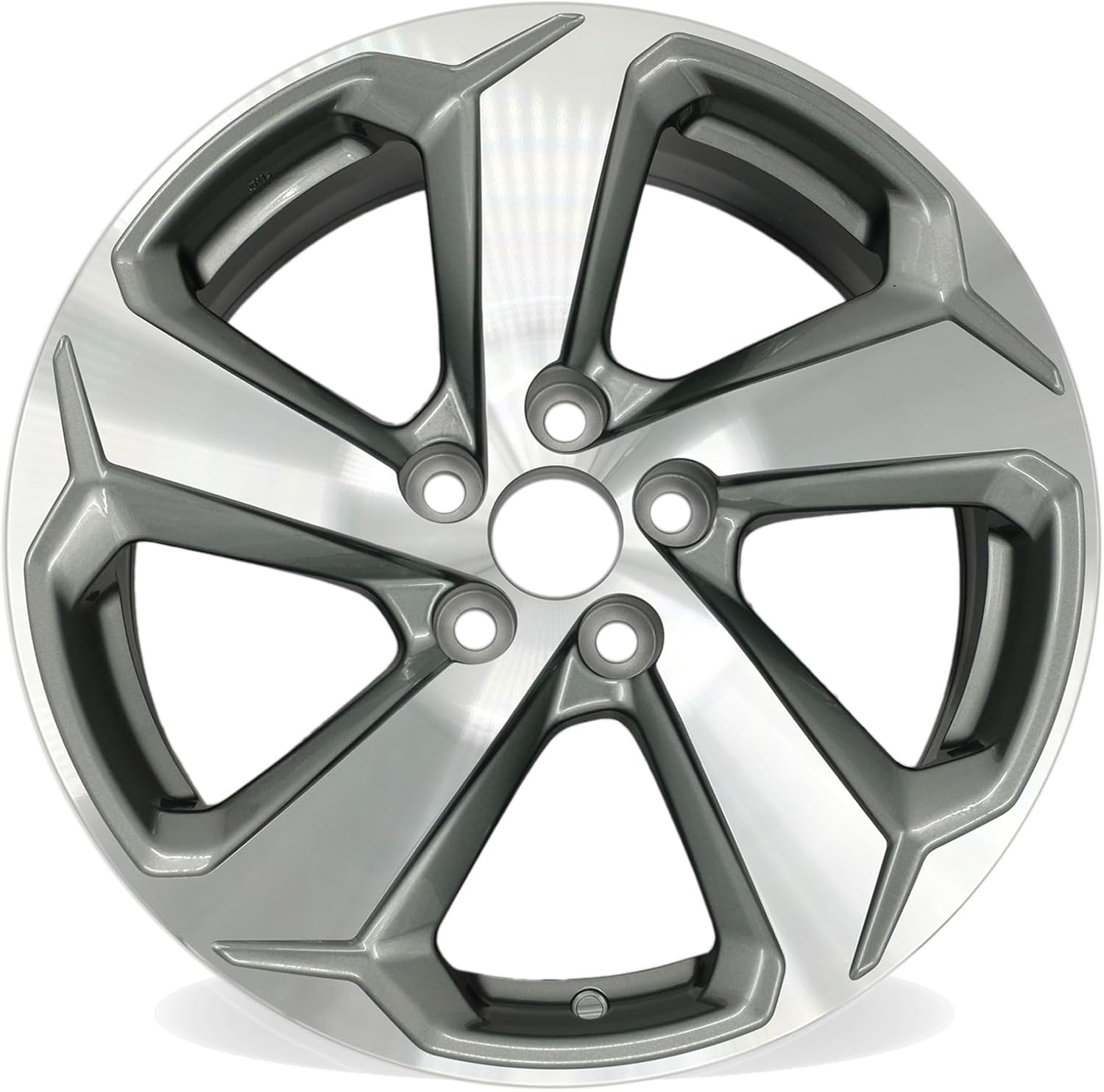 New Single 18" 18x7 Inch Alloy Wheel for 2021–2022 Toyota RAV4 | OEM Design Replacement Rim | Machined Dark Grey | Direct Fit - OE Stock Specs | 69131 69131B