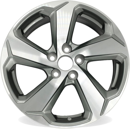 New Single 18" 18x7 Inch Alloy Wheel for 2021–2022 Toyota RAV4 | OEM Design Replacement Rim | Machined Dark Grey | Direct Fit - OE Stock Specs | 69131 69131B