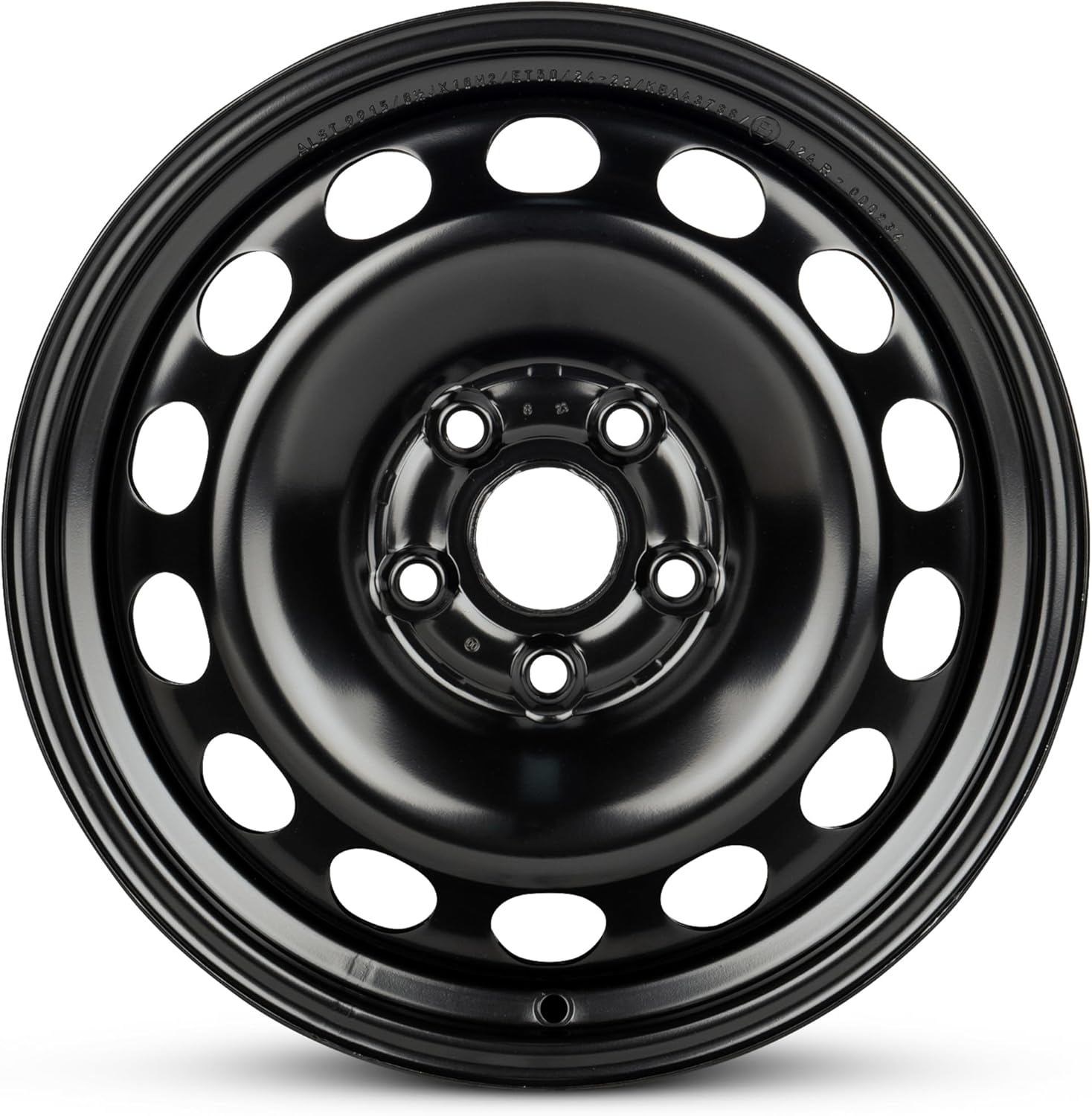 For 2007-2016 Volkswagen EOS 16 Inch Painted Black Steel Rim - OEM Direct Replacement - Road Ready Car Wheel
