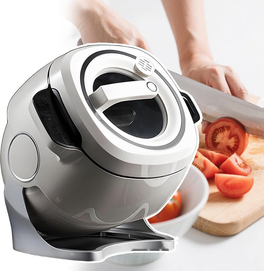 Commercial Food Processor 6L Capacity, 1000W Multifunctional Stir-fry Machine, Auto Stir Fry with 360° Rotation, Touchscreen Control for Crispy Fried Rice & Healthy Meals