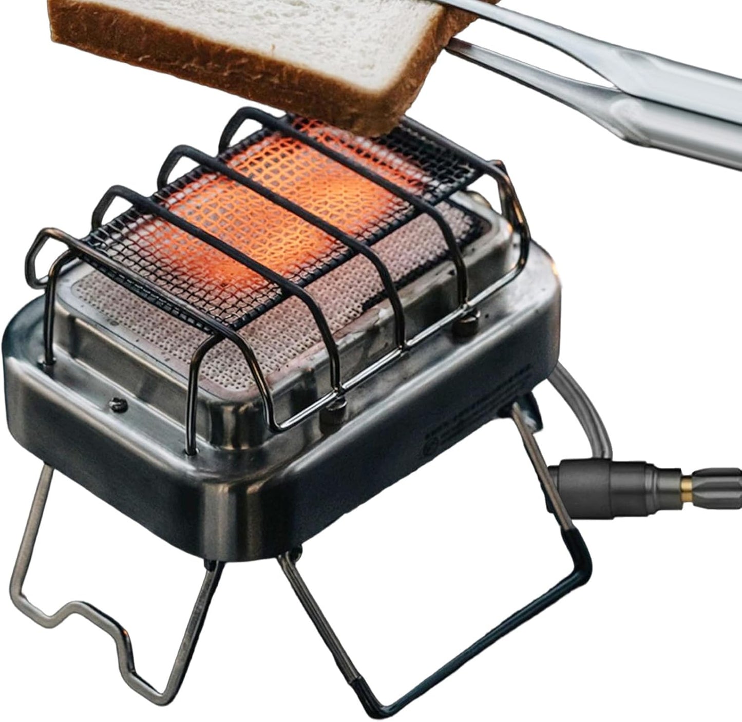 Camping Heater - Stainless Steel 2 in 1 Cooking Stove with Portable Design, Camping Tent Heater for Outdoor Hiking Patio Garage Fishing Wildlife Watching 1-2 People, Efficient Safe Heating and Cooking