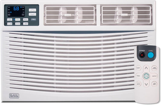 BLACK+DECKER Window Air Conditioner 14000 BTU, AC Window Unit Cools Up to 700 Square Feet, Window AC Unit with Remote Control, 3 Cooling Speeds and Fan Only Function, BWAC14WTB, White
