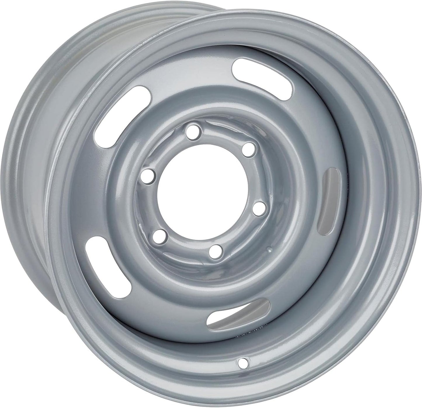 GM Rally Truck Wheel, 6 on 5.5 Inch Bolt Pattern, 15x7, Silver