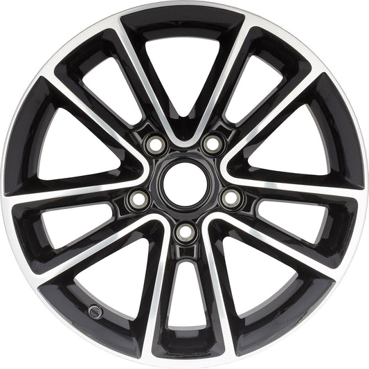 New 17-Inch Polished Black Aluminum Alloy Wheel Rim Fits Dodge Journey 2017-2019 and Caravan 2014-2019