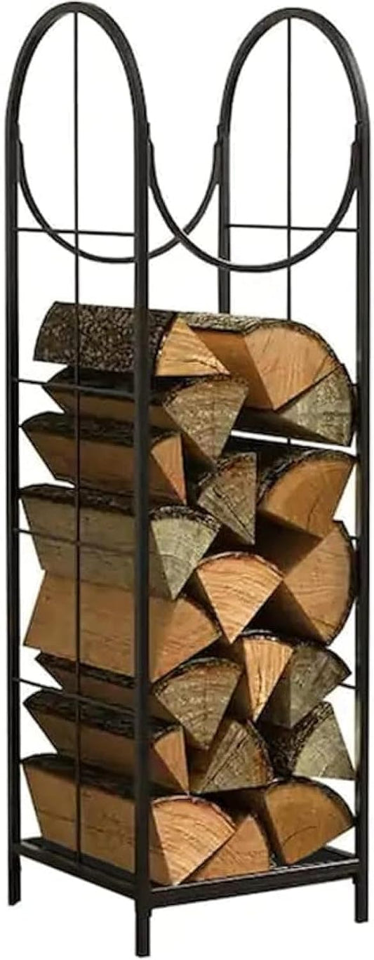 Firewood Holder Firewood Racks Outdoor Wrought Iron Firewood Holder Log Storage Rack Bracket Wood Holders Firewood Wood Log Store,