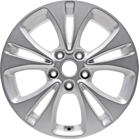 New 17 inch 17x6.5 Aluminum Alloy Wheel Rim for 2014 2015 2016 KIA Soul ALY74693U20N Direct Fit - OE Stock Specs, Silver