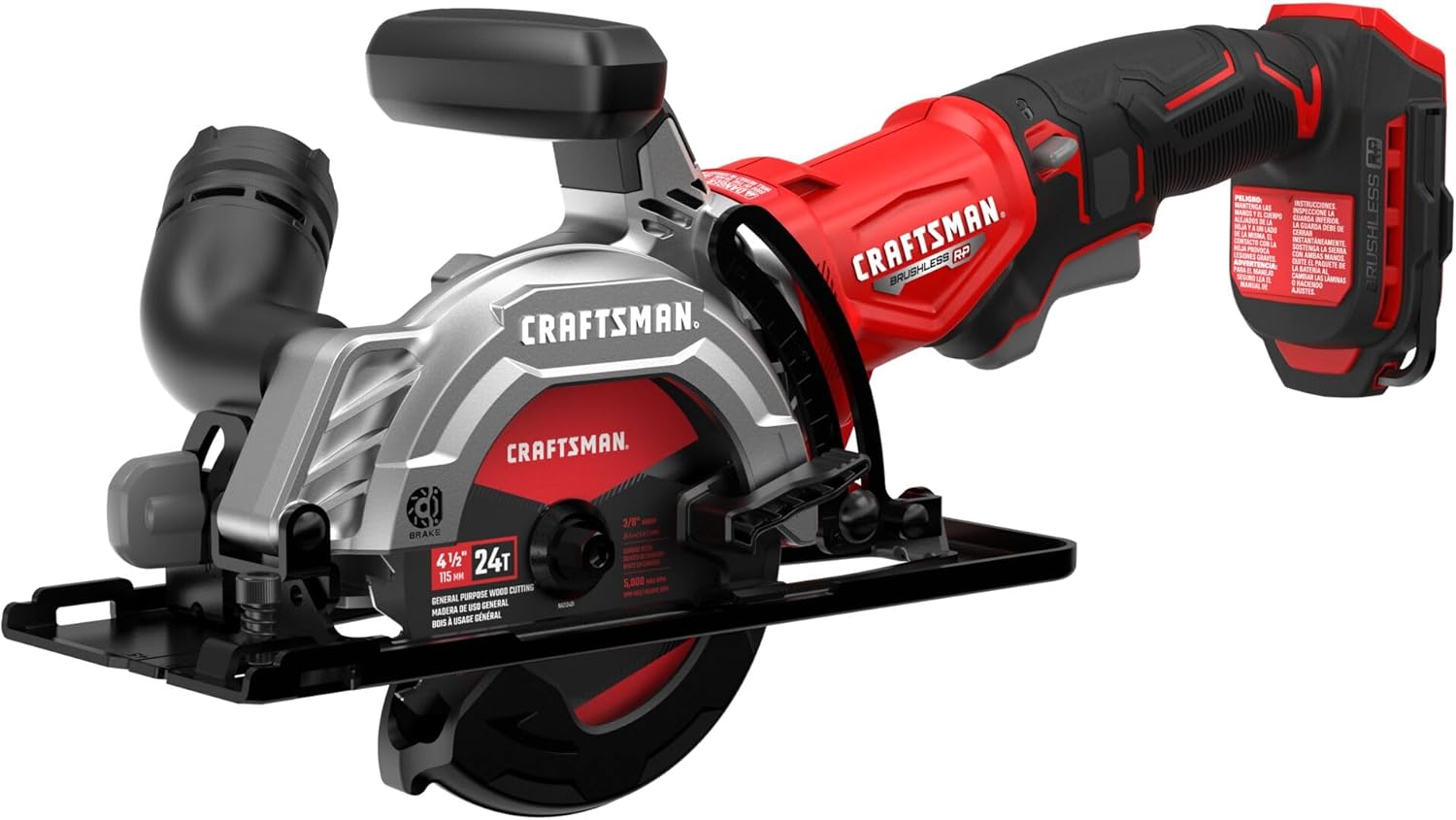 CRAFTSMAN V20 4-1/2 Inch Cordless Circular Saw, Bare Tool Only (CMCS405B)