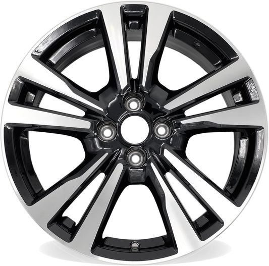 New Single 17" 17x6.5 Inch Alloy Wheel for 2018–2020 Nissan Kicks | OEM Design Replacement Rim | Machined Black Finish | Direct Fit – OE Stock Specs | 62792