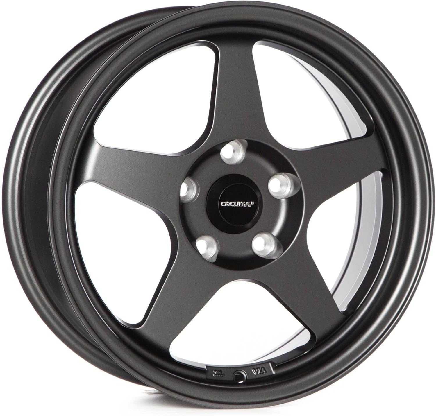 Circuit Performance CP22 16x7 Flat Gun Metal Grey 5x114.3 +35mm Offset Wheels Spoon SW388 Style