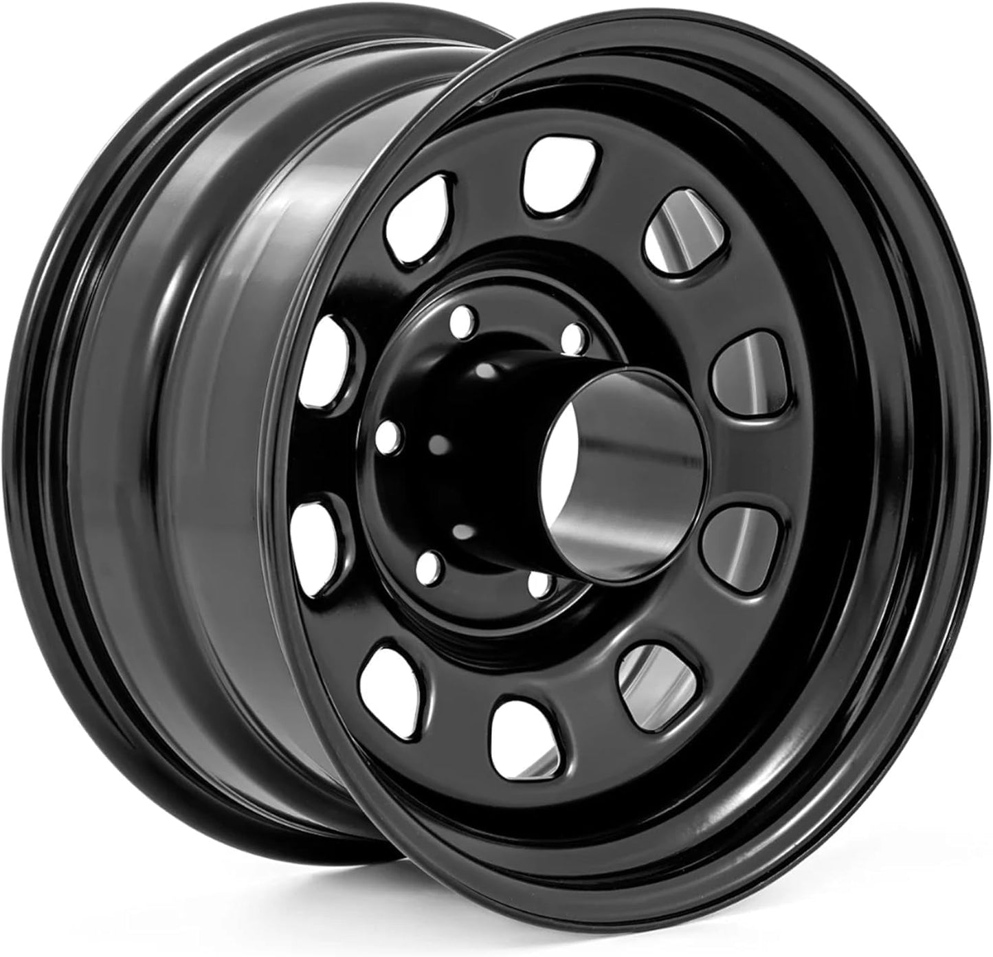 Rough Country Steel 17x9 | 5x5 | 3.30 Bore | -12-RC51-7873 Gloss Black Wheel with Painted (17 x 9. inches /5 x 5 inches, -12 mm Offset)