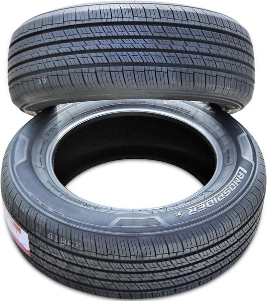 Set of 2 (TWO) Landspider CityTraxx H/T All-Season Truck/SUV Highway Radial Tires-245/65R17 245/65/17 245/65-17 111H Load Range XL 4-Ply BSW Black Side Wall UTQG 480AA