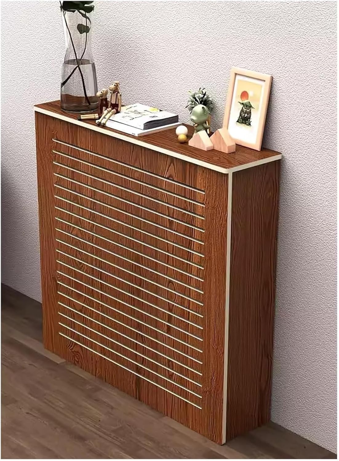 Radiator cover with ventilation slats， Heater Guard Covers Louvered Grill Shelf Cabinet Household Living Room Office Doorway Water Valve Trim Cover(70x80x20cm(31.5x27.5x7.9in))