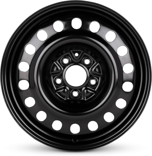 For 06-16 Kia Optima 17 Inch Painted Black Steel Rim - OE Direct Replacement - Road Ready Car Wheel