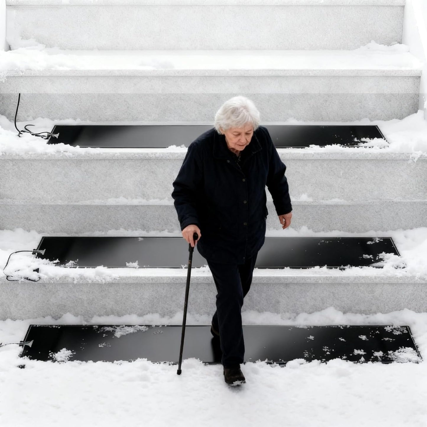 Heated Snow Melting Mat, Snow Melting Walkway Mat, Roof and Valley Heater, Speed Snow and Ice Melting Pads, Outdoor Winter Heated Mat for Decks Sidewalks Doorway Walkway