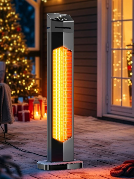 Uthfy 1500W Patio Heater for Outdoor Use, IPX5 Electric Infrared Heater with Remote & Timer,Fast Heating, Indoor Outside Portable Space Heater, Overheat Protection for Garage, Porch, Yard, Shop