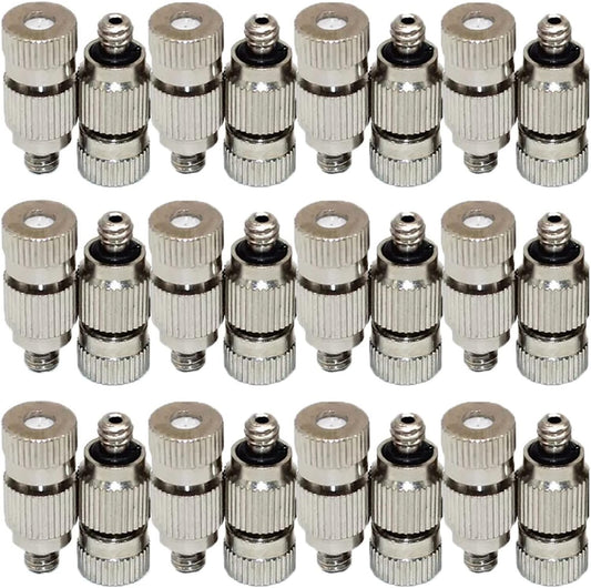 Pfeilzieher 100pcs Brass misting nozzles for Outdoor Cooling misting System high Pressure Mister nozzles Anti drip Cooling Micro Mist nozzles 3 16 Thread 0 004 0 039 Orifice Size 0 9mm