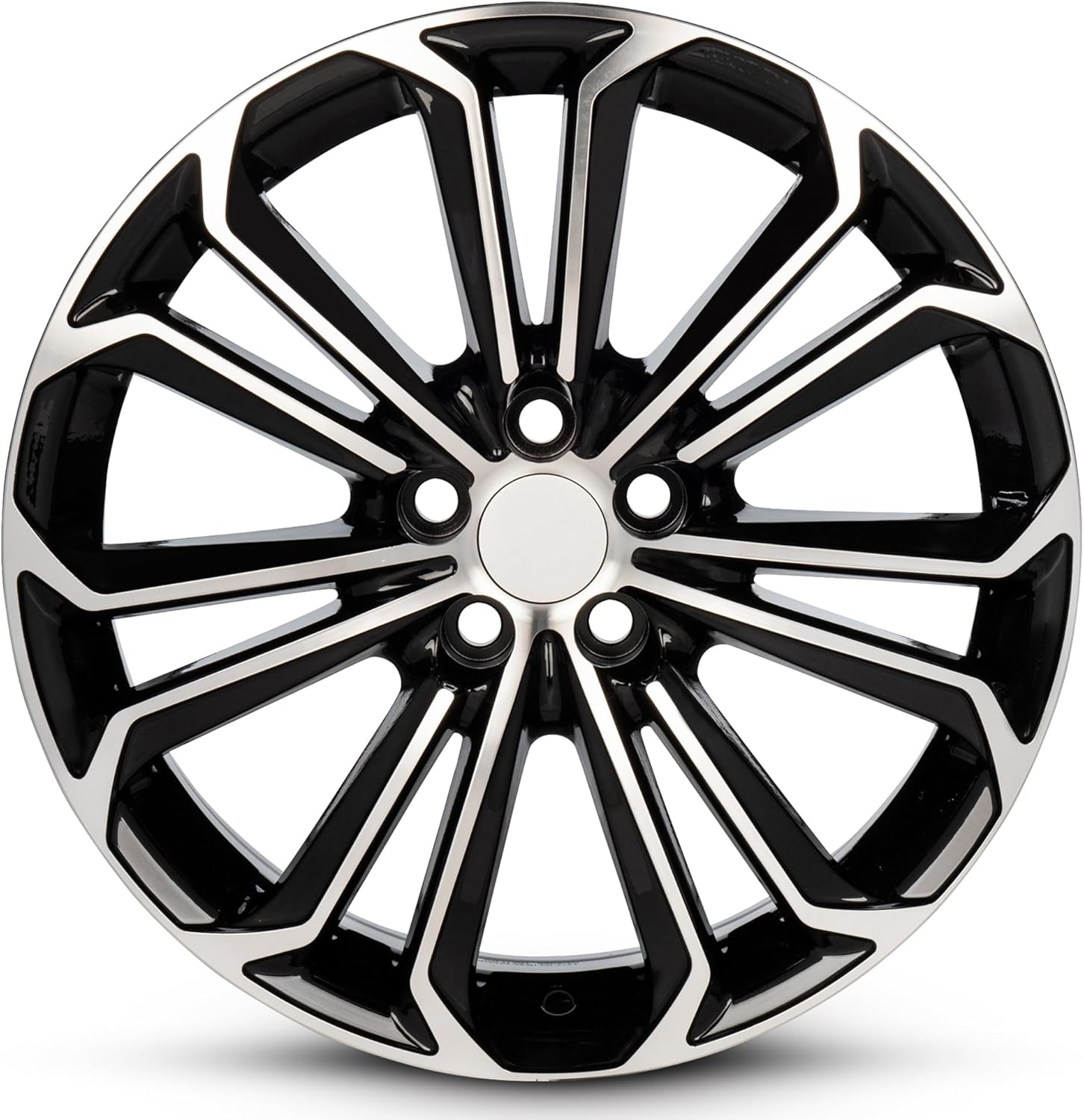 For 2014-2016 Toyota Corolla 17 Inch Black Machine Face (Diamond Cut) Black Rim - OE Direct Replacement - Road Ready Car Wheel