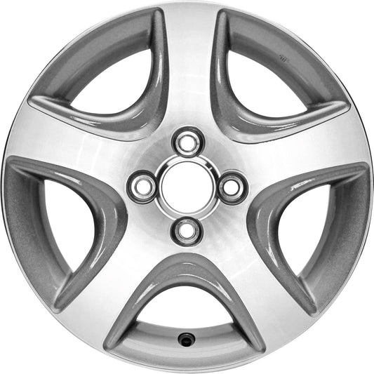 New 15x6"" 15 Inch Aluminum Alloy Wheel Rim for Honda Civic 2004 2005 | ALY63868U35N | Direct Fit - OE Stock Specs, Machined and Light Grey