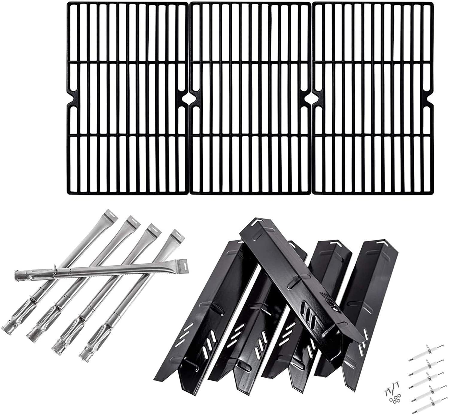 #US Cast Iron Grates Grid Heat Plate Burners Replacement Kit for