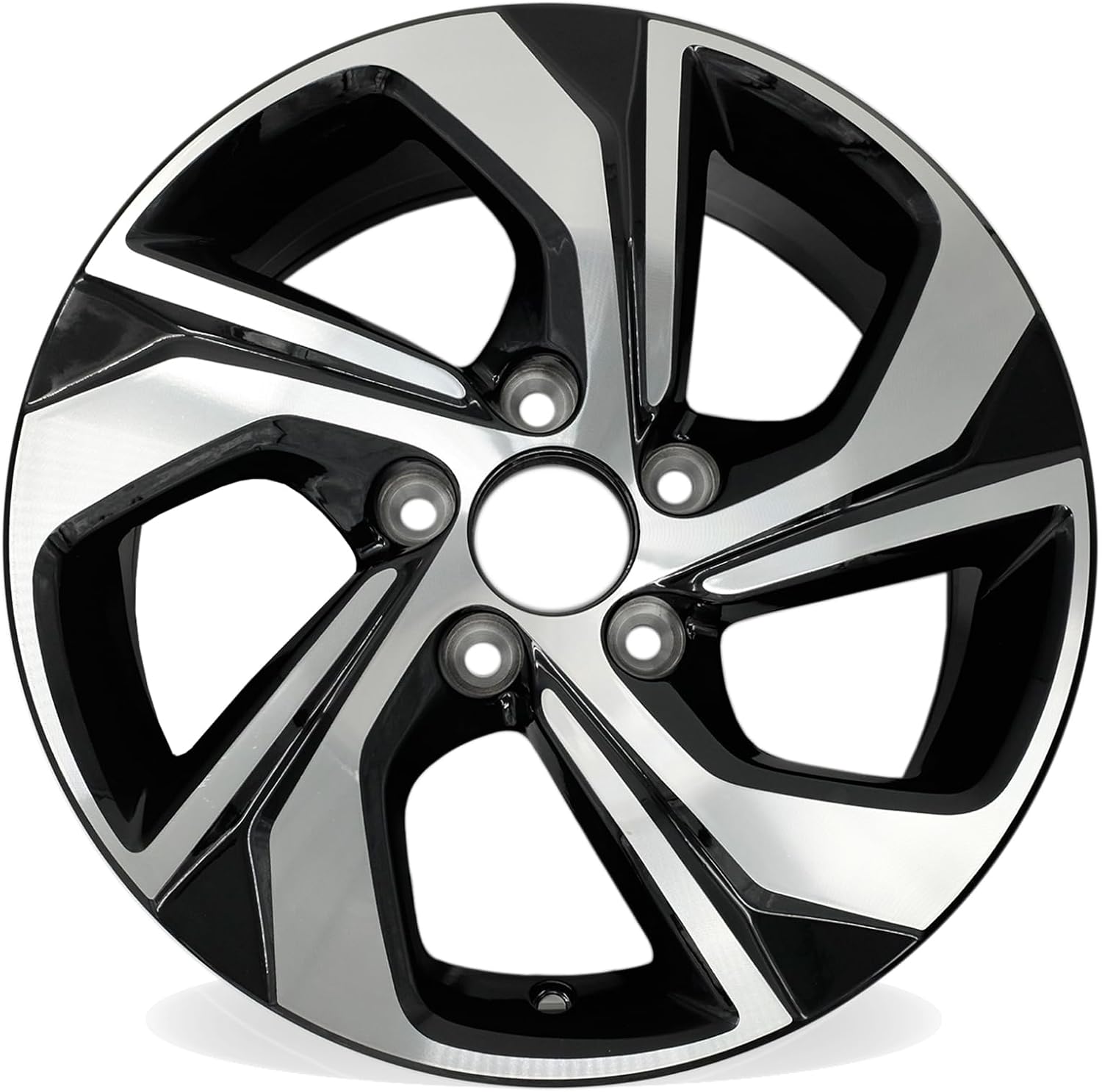 New Single 16" 16x7 Inch Wheel for 2016–2017 Honda Accord | OEM Design Replacement Alloy Rim | Machined Black | Direct Fit - OE Stock Specs | 64078